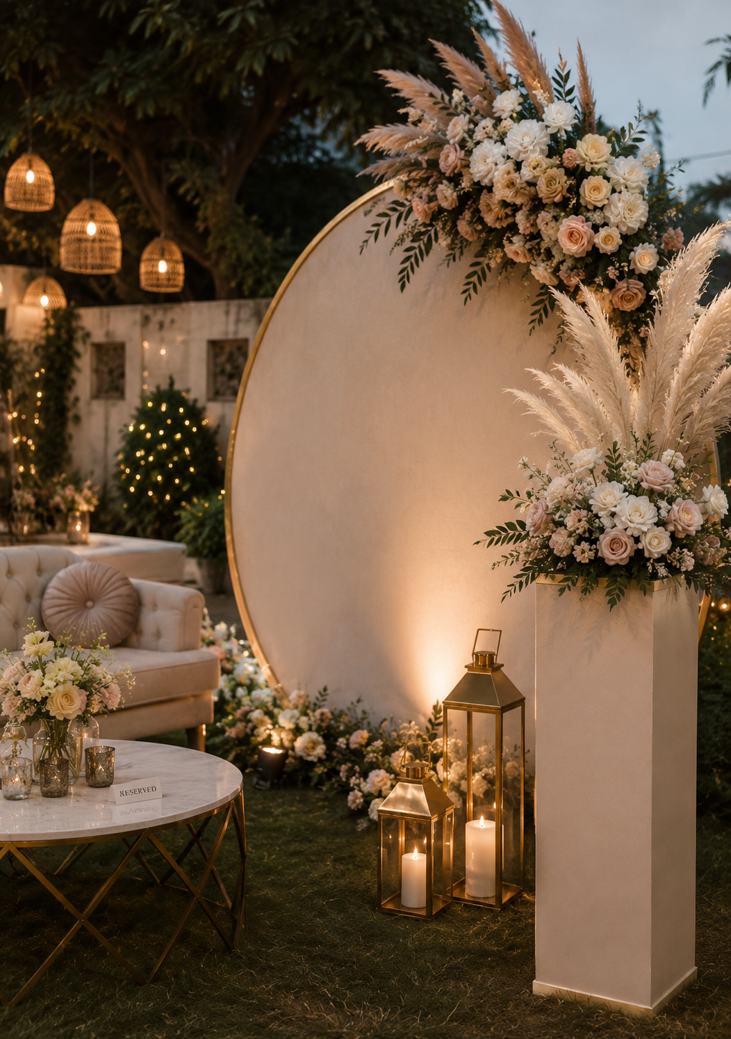 Elegant celebration event setup
